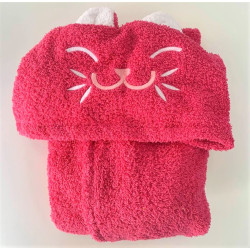 Халат за баня за деца – като РОЗОВО КОТЕ